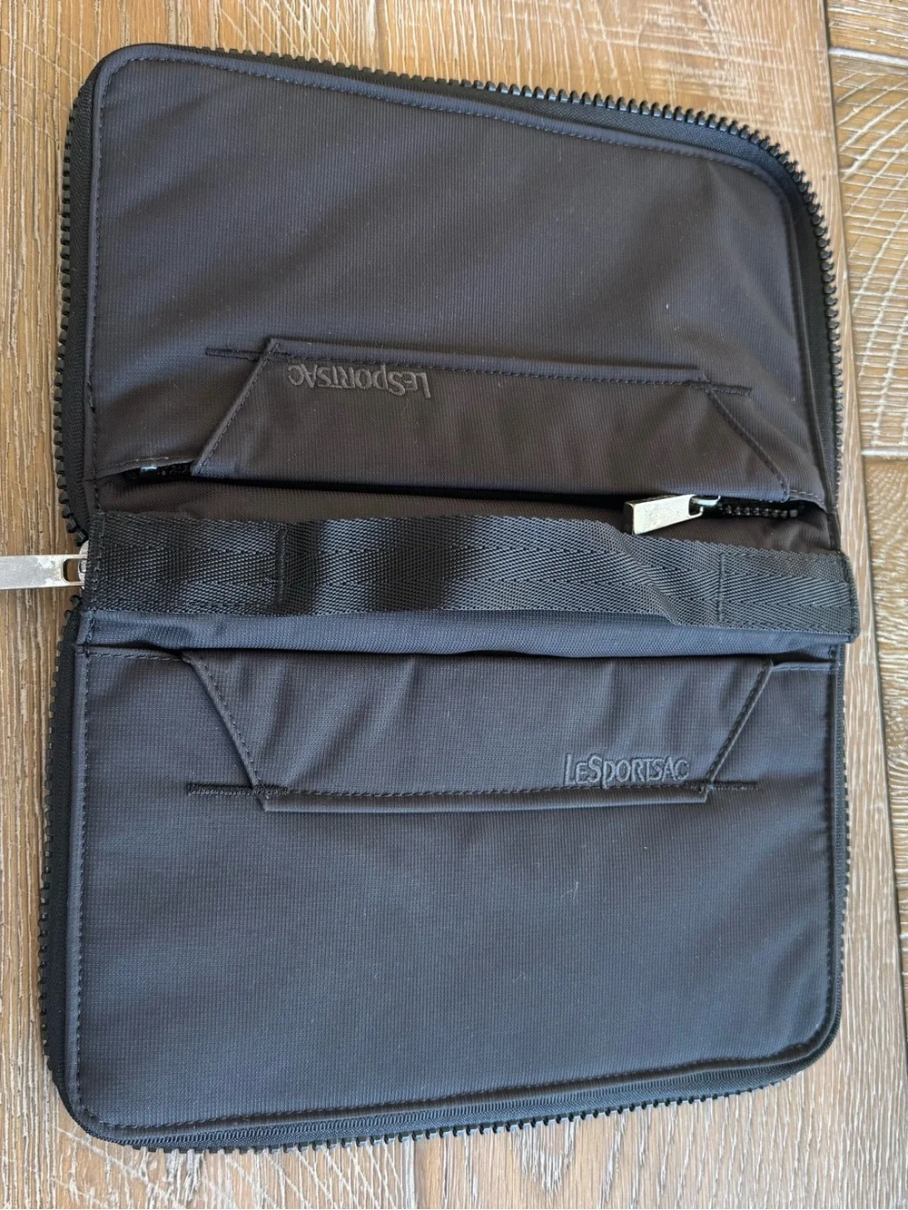 LeSportsac Black Nylon Mens Travel Document Organizer